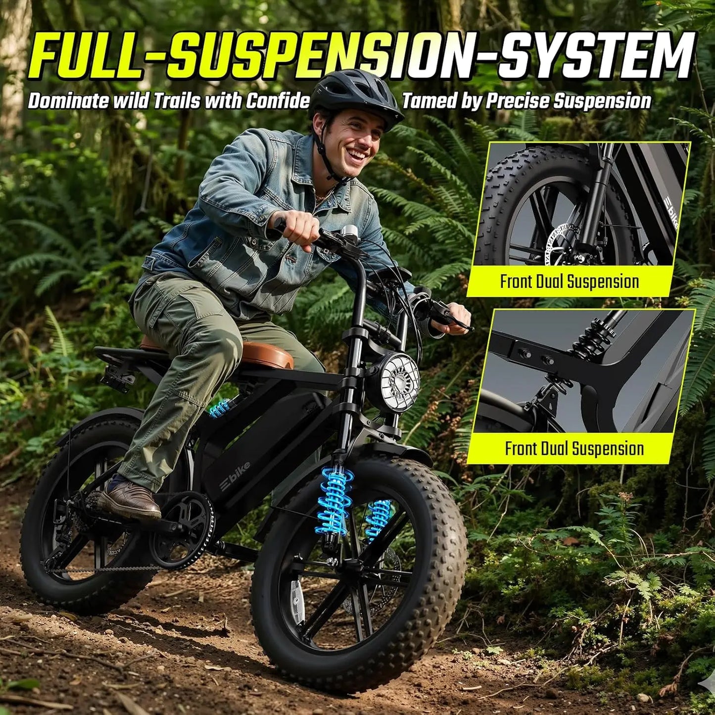 Electric Bike For Adults Peak 1500W Motor 30MPH Fat Tire