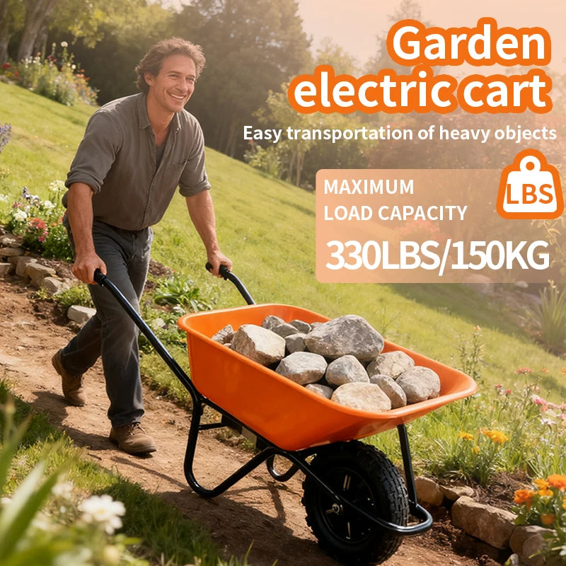 Electric Battery Powered Unicycle Dump Truck 330 Lb Load Capacity