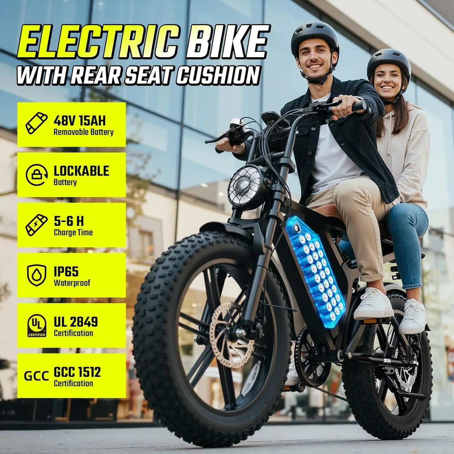 Electric Bike For Adults Peak 1500W Motor 30MPH Fat Tire