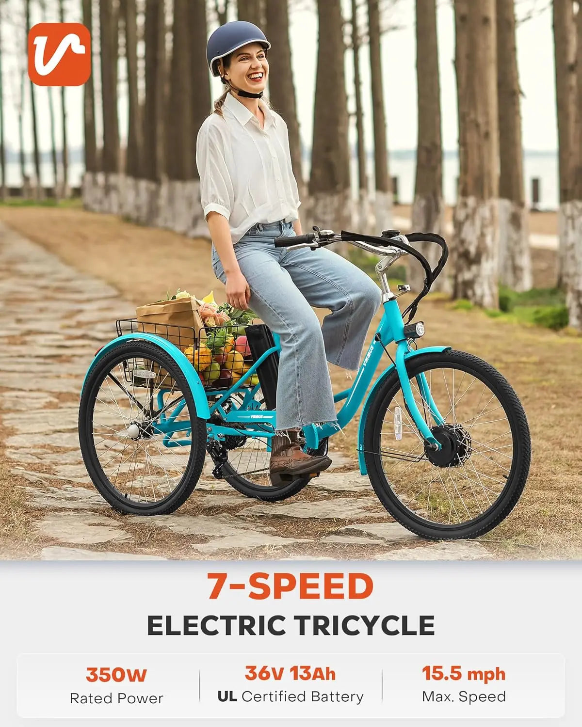 Electric Tricycle For Adults With LCD Display 3 Wheel
