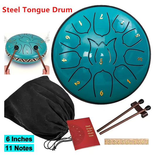 Nonedrum 11 Note Steel Tongue Drum D Key Portable Music