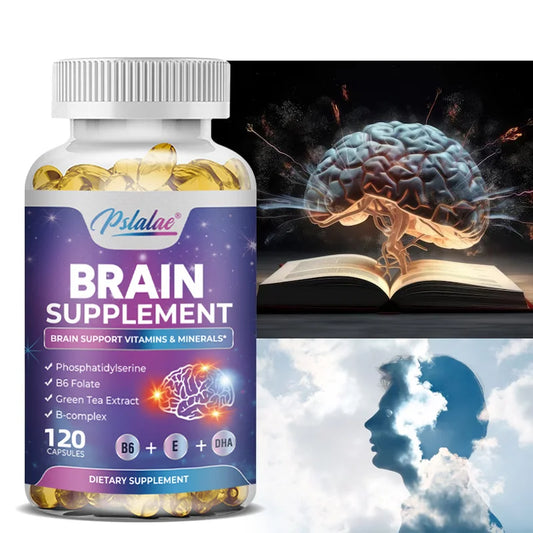 PslalaeCharge Brain Memory Concentration Support Supplement 120 Capsules